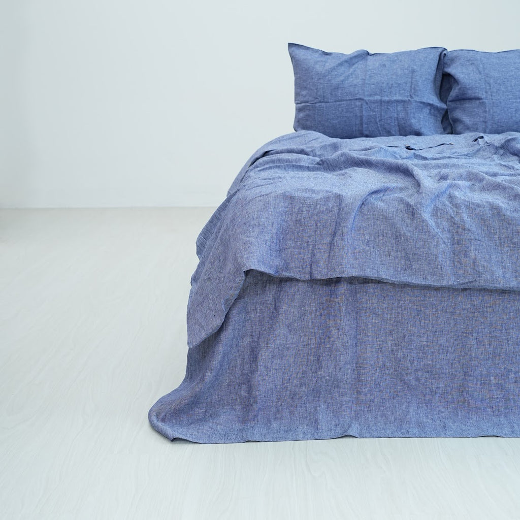 Jean French Linen Pillowcase | Yarn-Dyed | Handmade