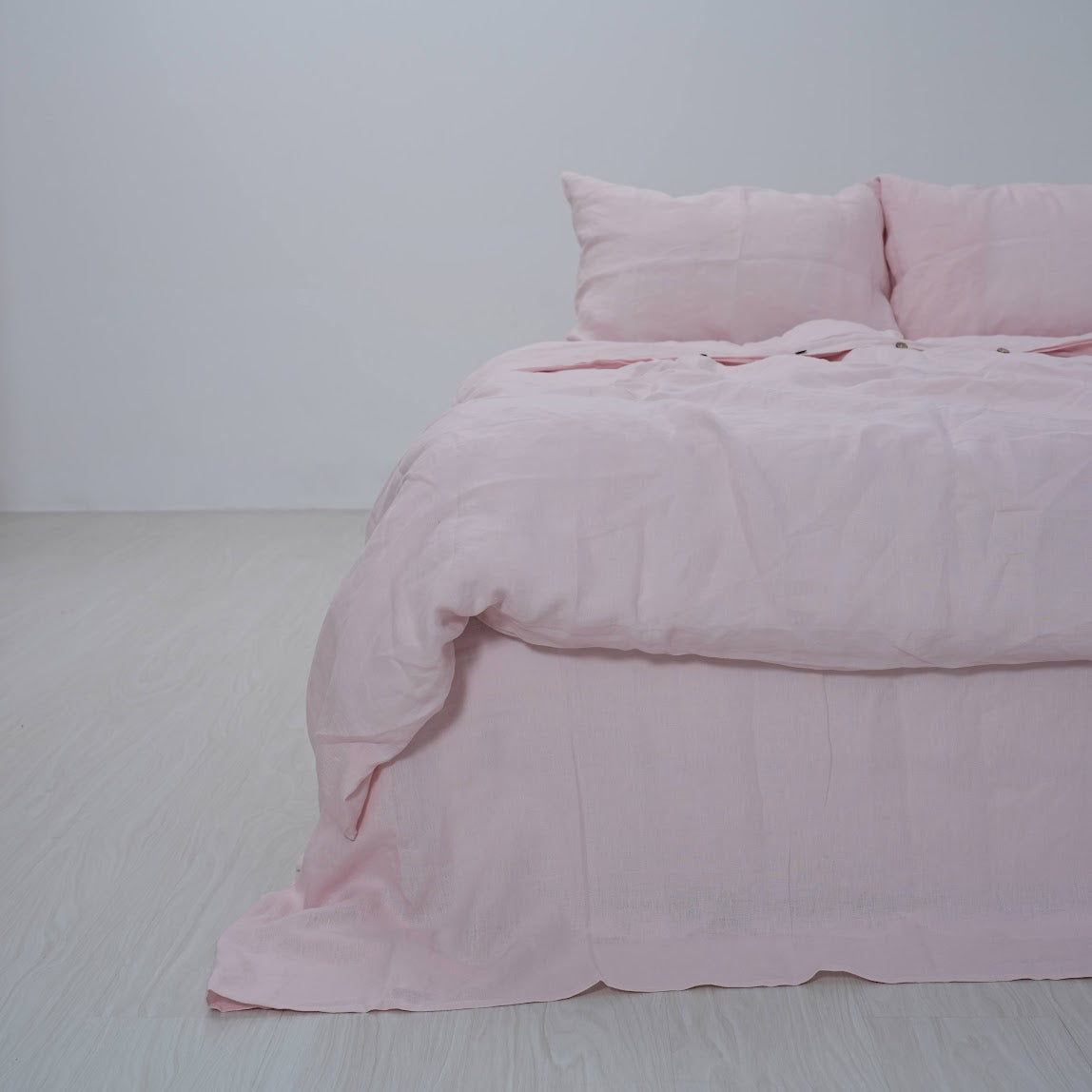 Peach French Linen Duvet Cover | Plain Dyed