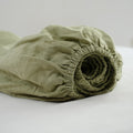 Avocado Green French Linen Fitted Sheet | Premium Linen Bedding