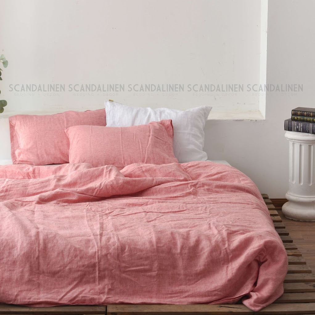 Pink French Linen Duvet Cover | Premium Bedding
