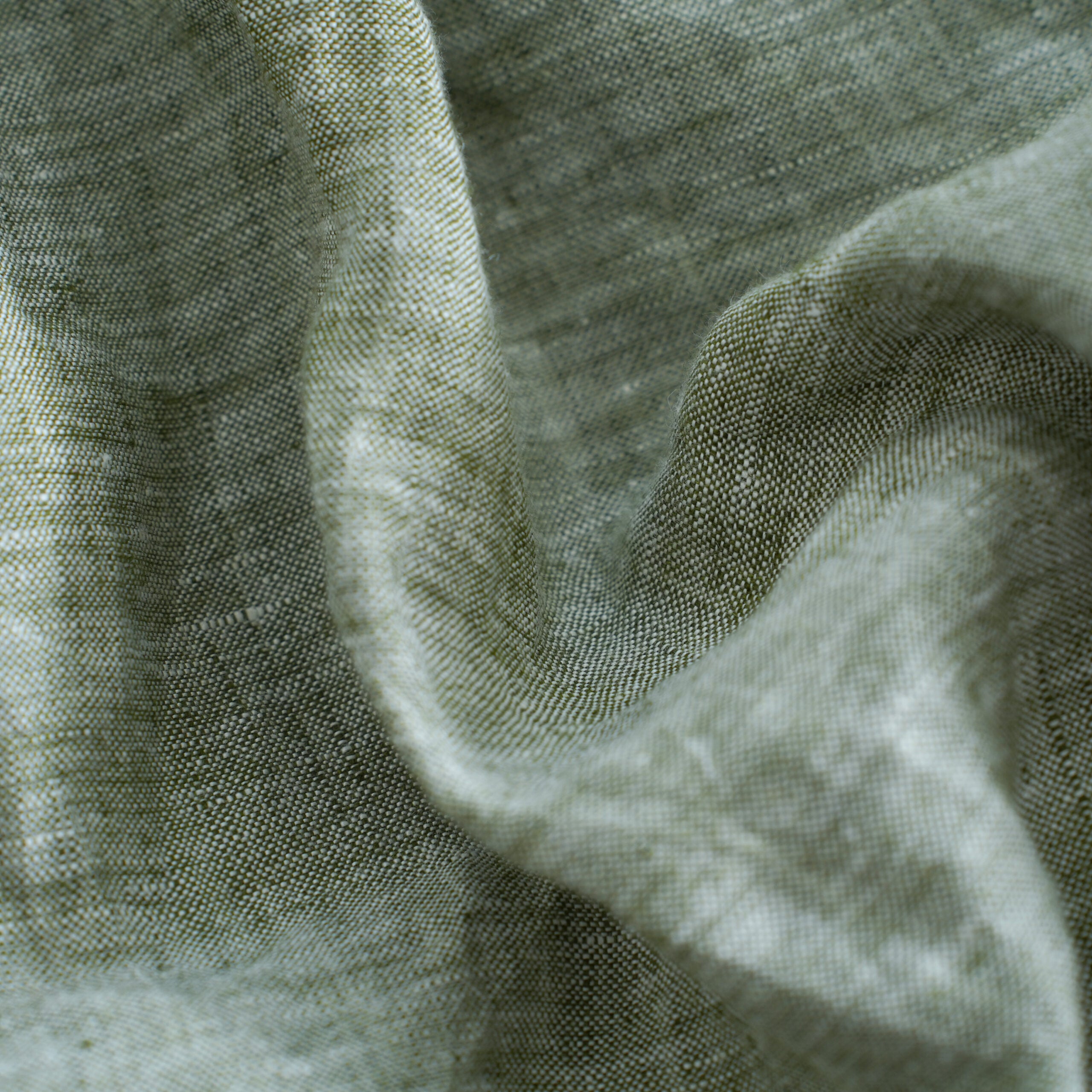 Asparagus Green French Linen Duvet Cover Set - Yarn-Dyed 4-Piece