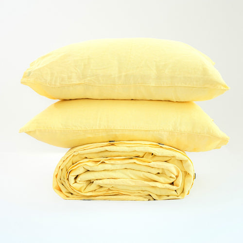 Butter French Linen Flat Sheet — 100% European Flax