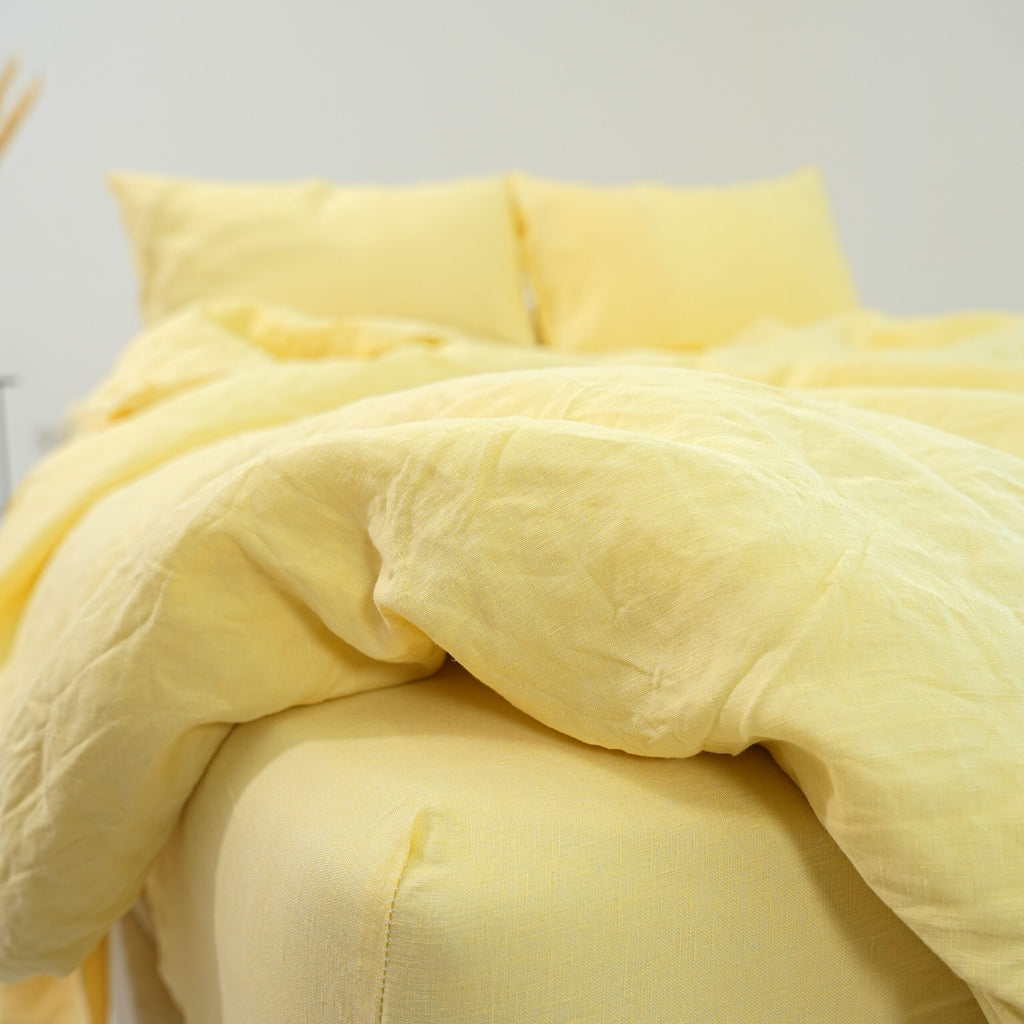 Butter French Linen Flat Sheet — 100% European Flax