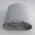 Gray Striped French Linen Top Sheet | 100% Linen Flat Sheet