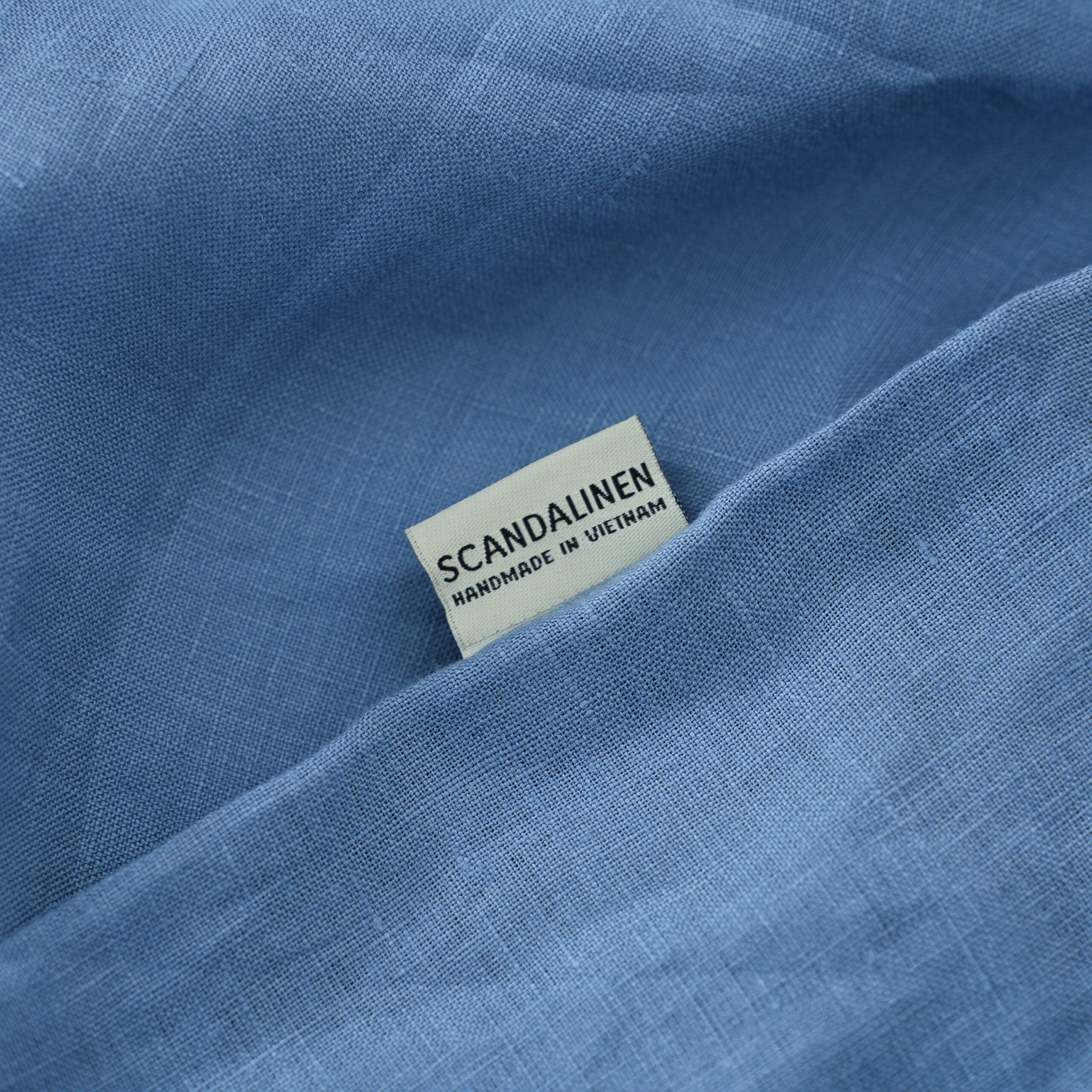 Denim French Linen Flat Sheet | 100% Linen Flat Sheet