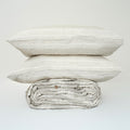Big Striped French Linen Duvet Cover+2 Pillowcases Set - Yarn Dyeing 61