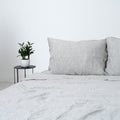 Striped French Linen Duvet Cover+2 Pillowcases Set - Yarn Dyeing 49