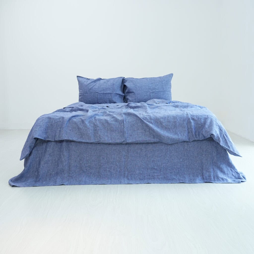 Jean French Linen Duvet Cover+2 Pillowcases Set | Yarn-Dyed | Handmade