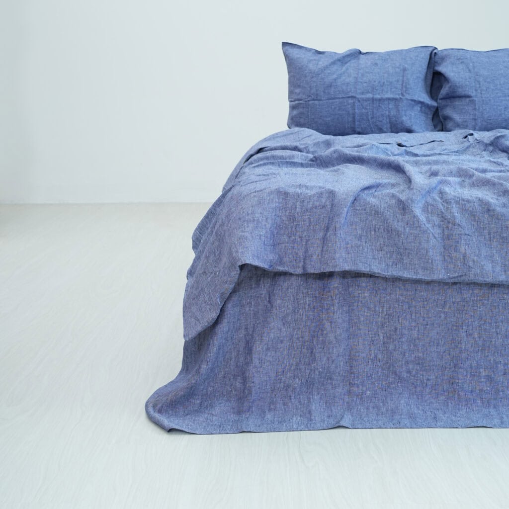 Jean French Linen Duvet Cover+2 Pillowcases Set | Yarn-Dyed | Handmade