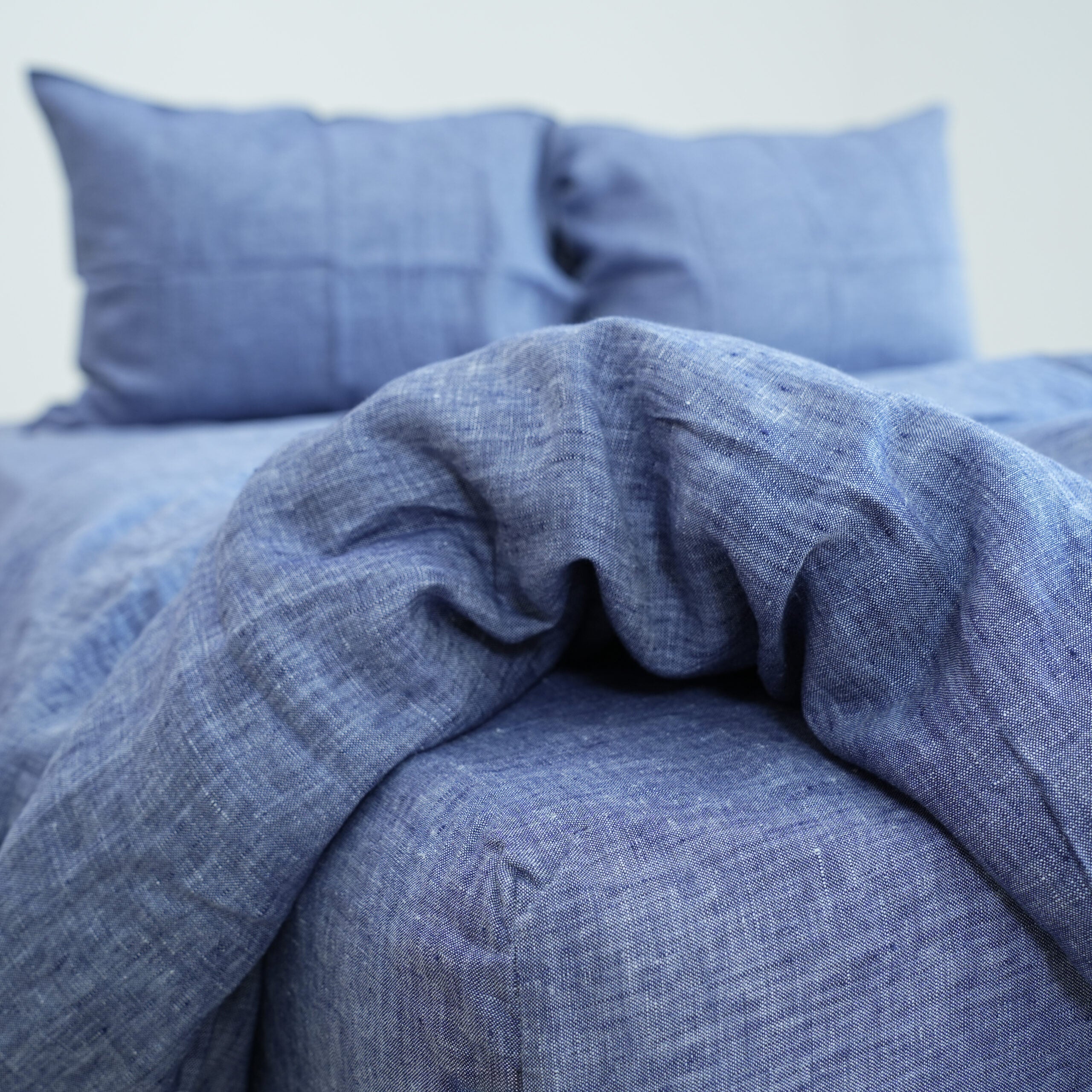 Jean French Linen Duvet Cover+2 Pillowcases Set | Yarn-Dyed | Handmade