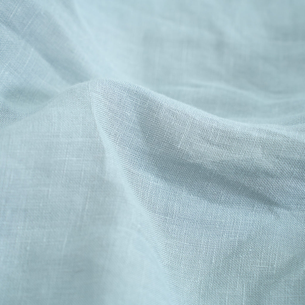 Misty Blue French Linen Flat Sheet | 100% Linen Flat Sheet