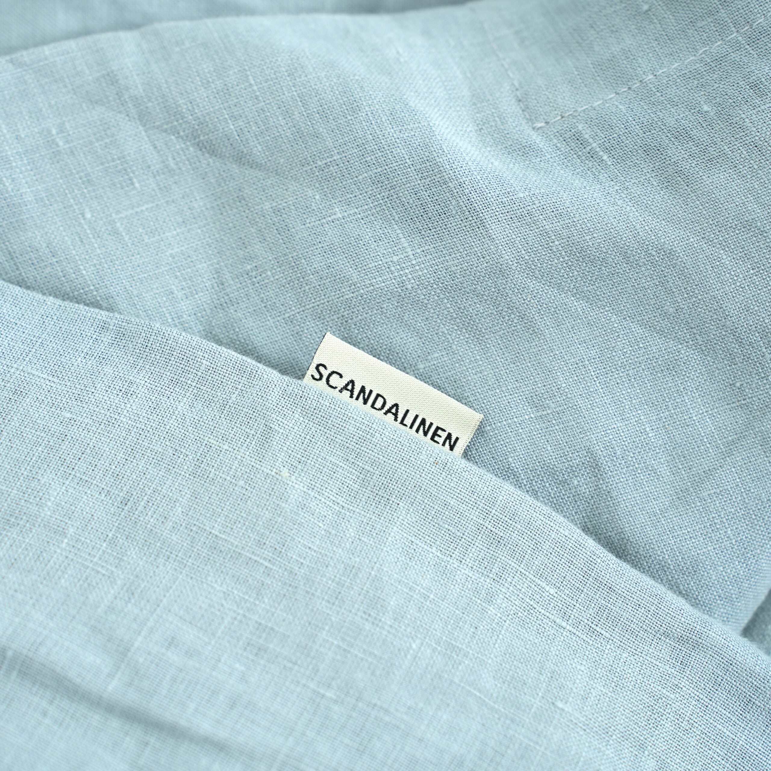 Misty Blue French Linen Flat Sheet | 100% Linen Flat Sheet