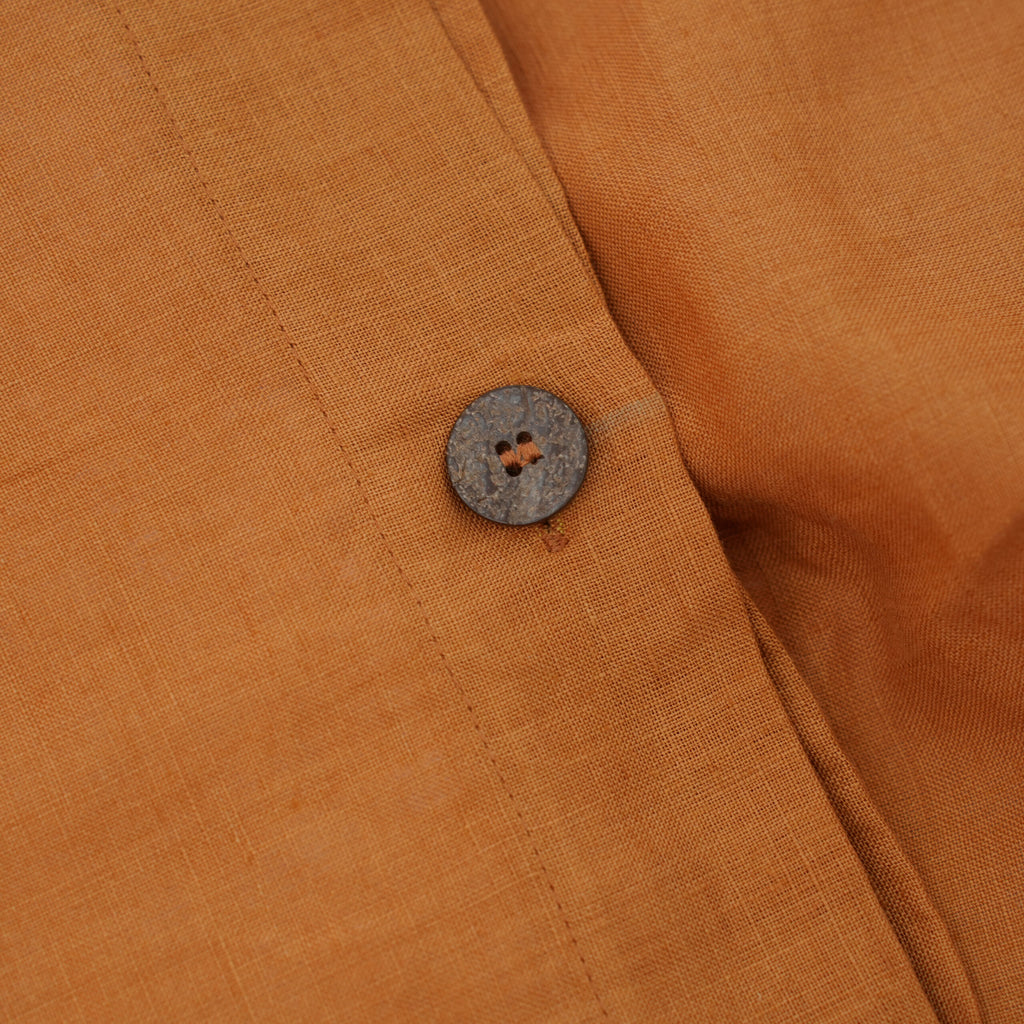 Pumkin French Linen Bedsheet | Deep Pocket Fitted Sheet