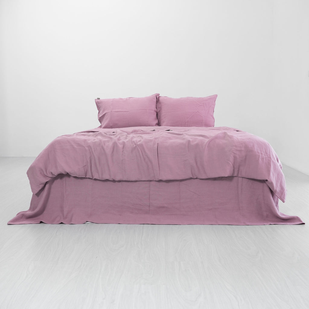 Purple French Linen Flat Sheet | 100% Linen Flat Sheet