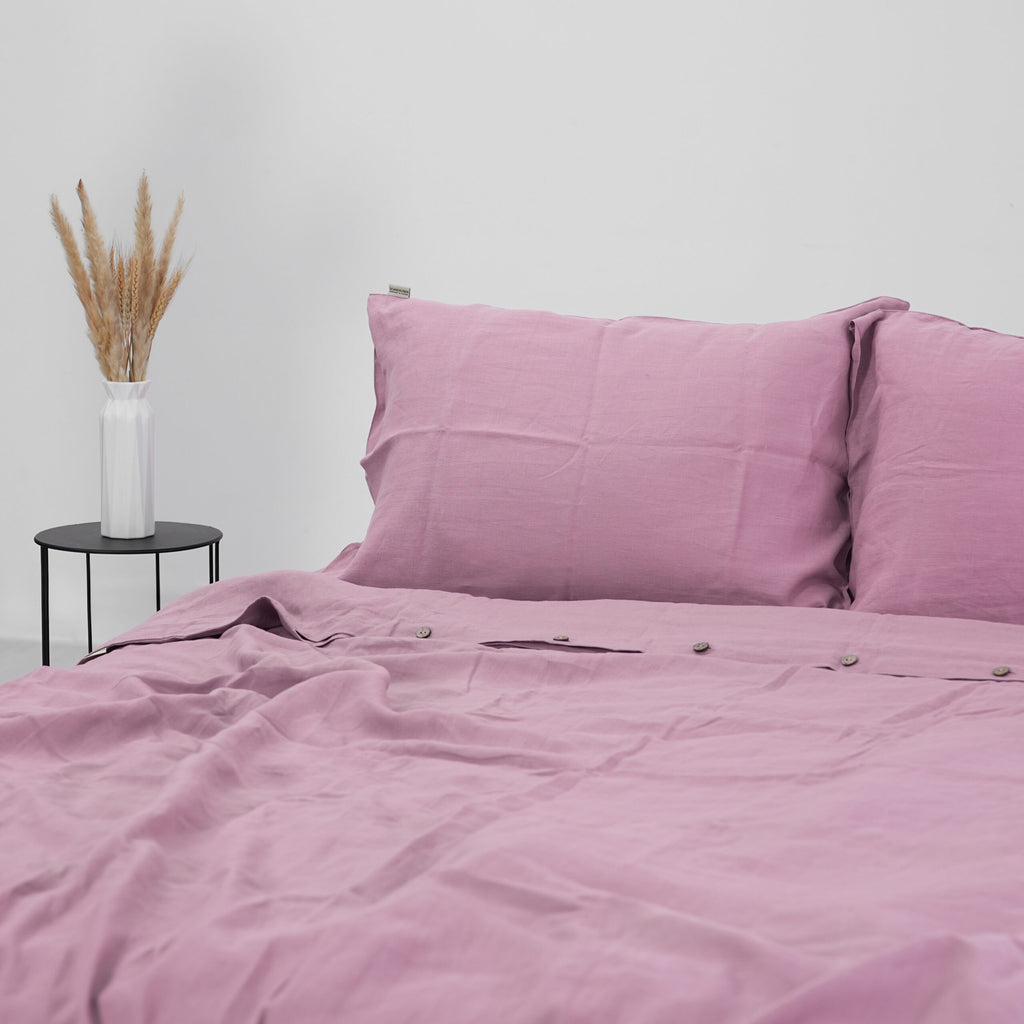 Purple French Linen Flat Sheet | 100% Linen Flat Sheet