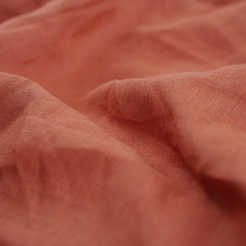 Rust French Linen Flat Sheet | 100% Linen Flat Sheet