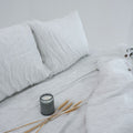 Black Striped French Linen Pillowcase | Yarn-Dyed | Handmade