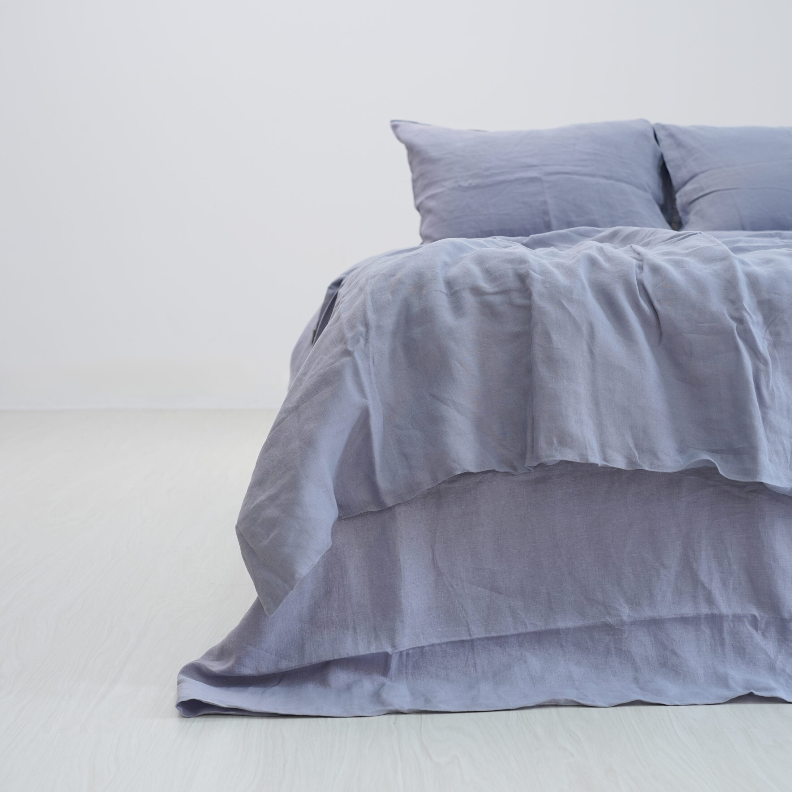 Steel French Linen Top Sheet | 100% Linen Flat Sheet