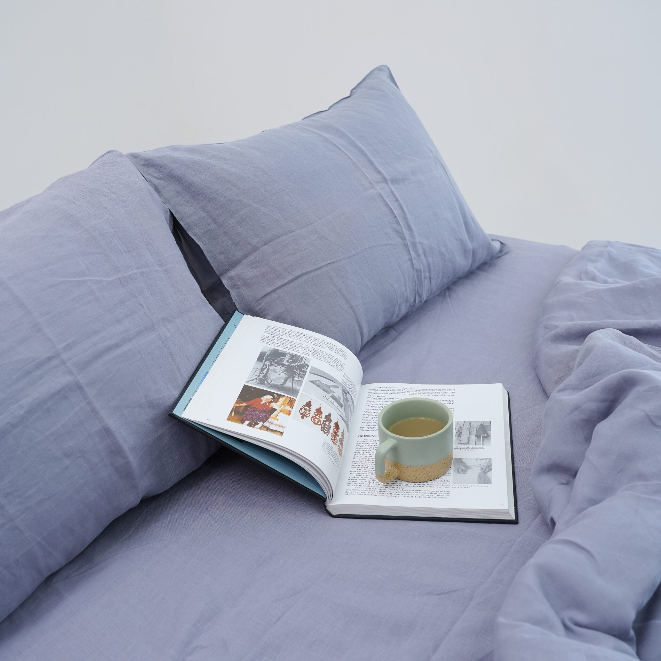 Steel French Linen Top Sheet | 100% Linen Flat Sheet