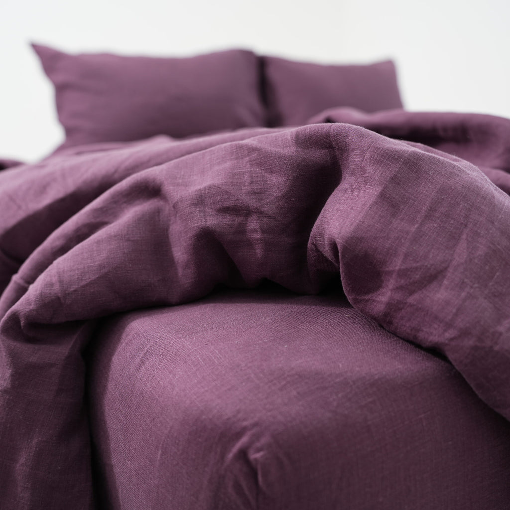 Violet French Linen Top Sheet | 100% Linen Flat Sheet