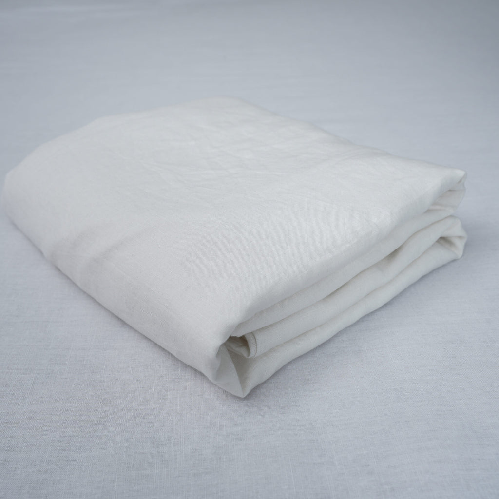 White French Linen Duvet Cover+2 Pillowcases Set - Plain Dyeing 05
