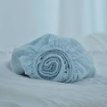Sky Blue French Linen Fitted Sheet | Premium Linen Bedding