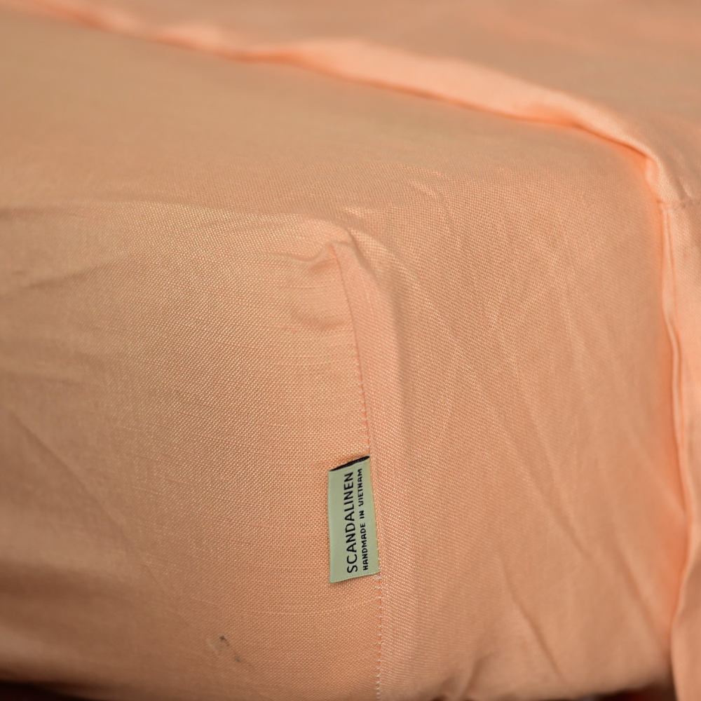 Cantaloupe Bamboo Linen Duvet Cover | 45% Linen 55% Bamboo Rayon