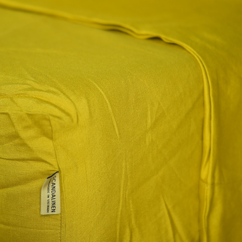 Bamboo Linen Duvet Cover - Lemon | 45% Linen 55% Bamboo Rayon