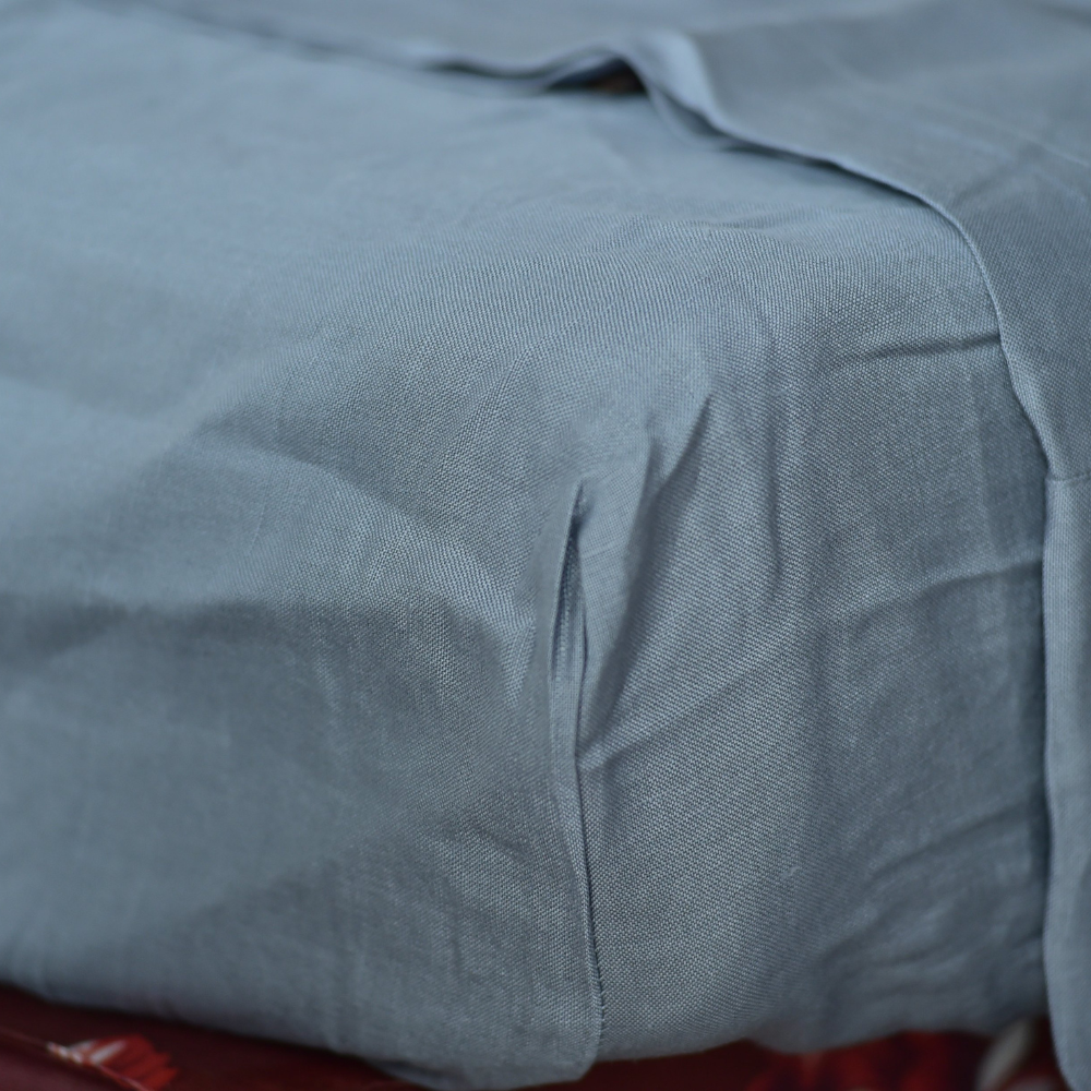 Flint Bamboo Linen Duvet Cover | 45% Linen 55% Bamboo Rayon