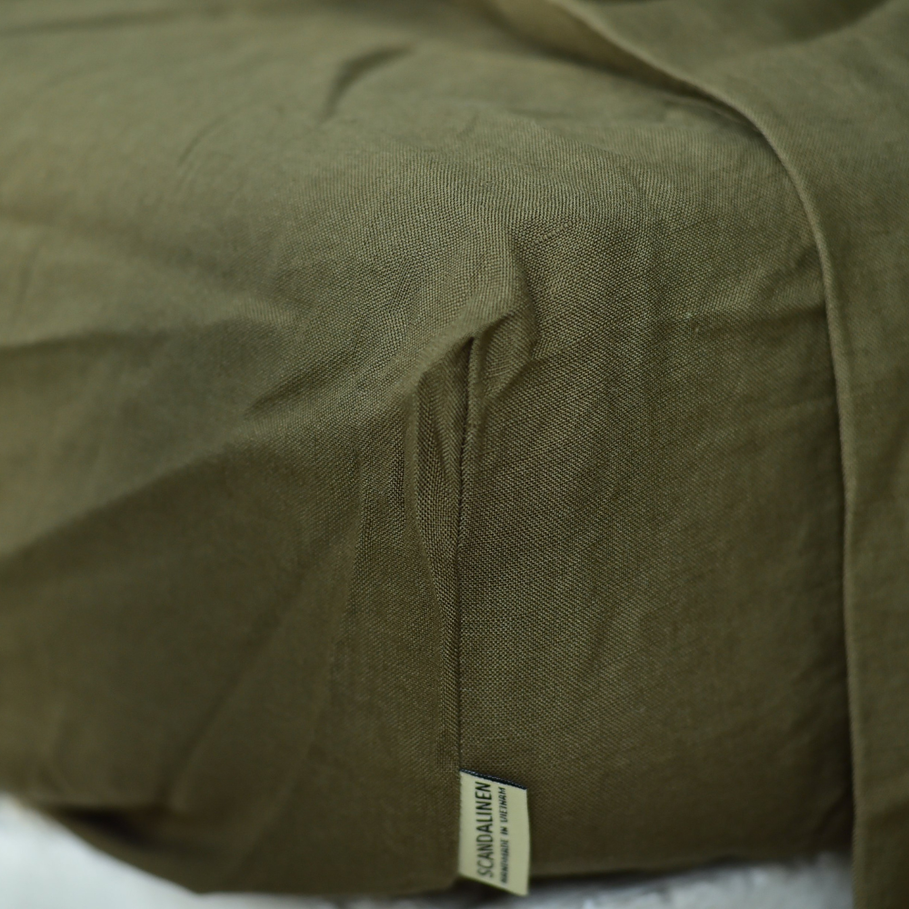 Seaweed Bamboo Linen Duvet Cover | 45% Linen 55% Bamboo Rayon