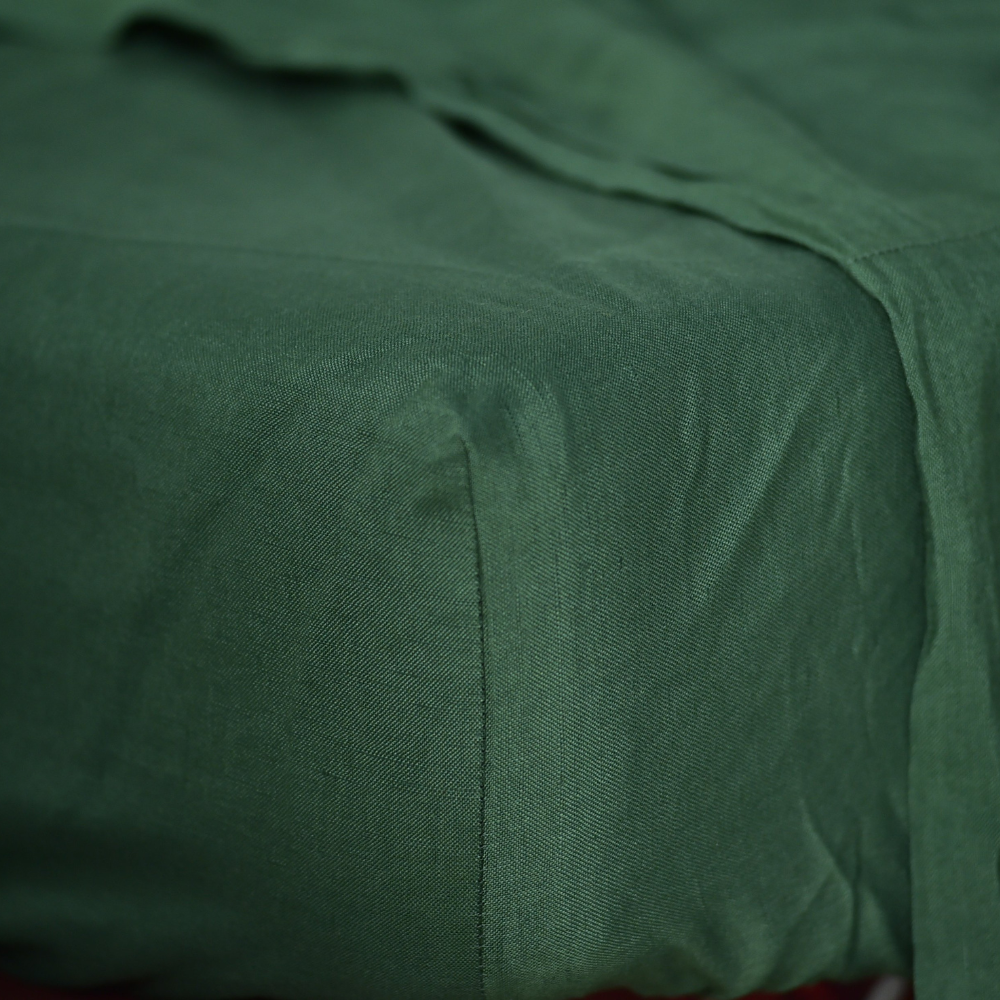 Bamboo Linen Duvet Cover - Pine | 45% Linen 55% Bamboo Rayon
