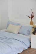 Baby Blue Bamboo Linen Duvet Cover | 45% Linen 55% Bamboo Rayon