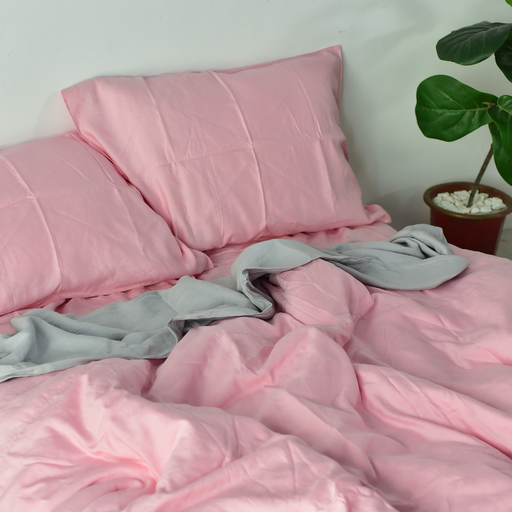 Blush Bamboo Linen Pillowcases