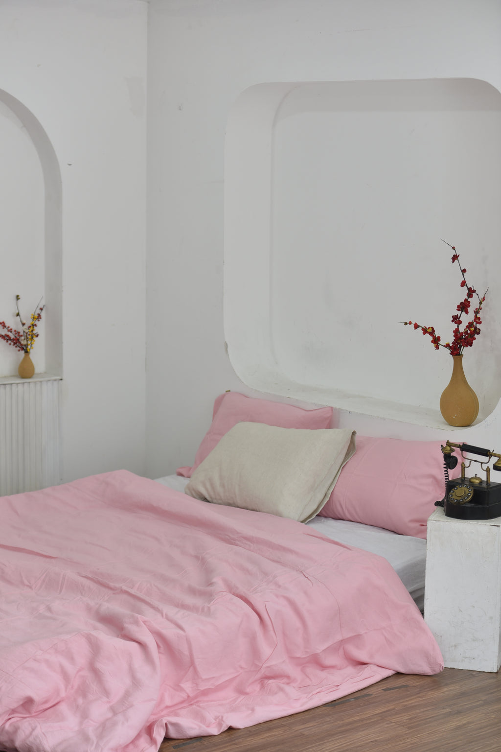 Blush Bamboo Linen Duvet Cover | 45% Linen 55% Bamboo Rayon