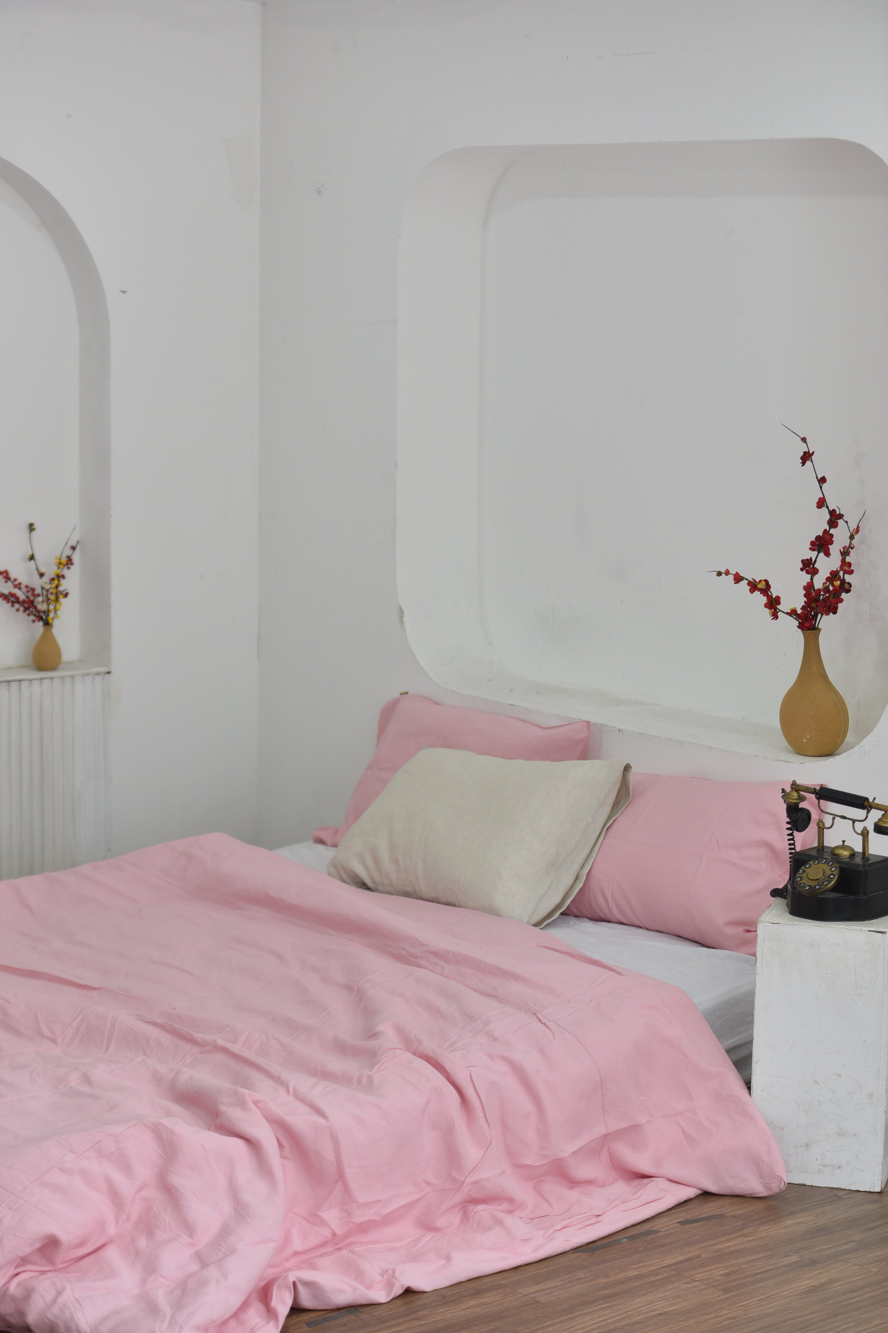 Blush Bamboo Linen Duvet Cover | 45% Linen 55% Bamboo Rayon