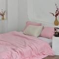 Blush Bamboo Linen Duvet Cover Set – 4-Piece | 45% Linen 55% Bamboo Rayon