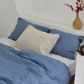 Cerulean Bamboo Linen Pillowcases