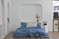 Cerulean Bamboo Linen Duvet Cover | 45% Linen 55% Bamboo Rayon