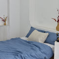 Cerulean Bamboo Linen Duvet Cover Set – 4-Piece | 45% Linen 55% Bamboo Rayon