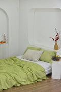 Chartreuse Bamboo Linen Duvet Cover | 45% Linen 55% Bamboo Rayon