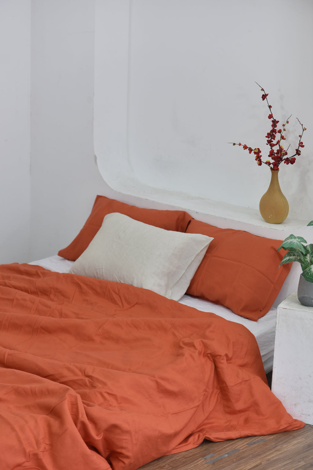 Squash Bamboo Linen Duvet Cover | 45% Linen 55% Bamboo Rayon