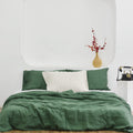 Pine Green Bamboo Linen Duvet Cover Set – 4-Piece | 45% Linen 55% Bamboo Rayon