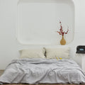 Smoke Gray Bamboo Linen Duvet Cover Set – 4-Piece Bed Linen | 45% Linen 55% Bamboo Rayon | 165 GSM