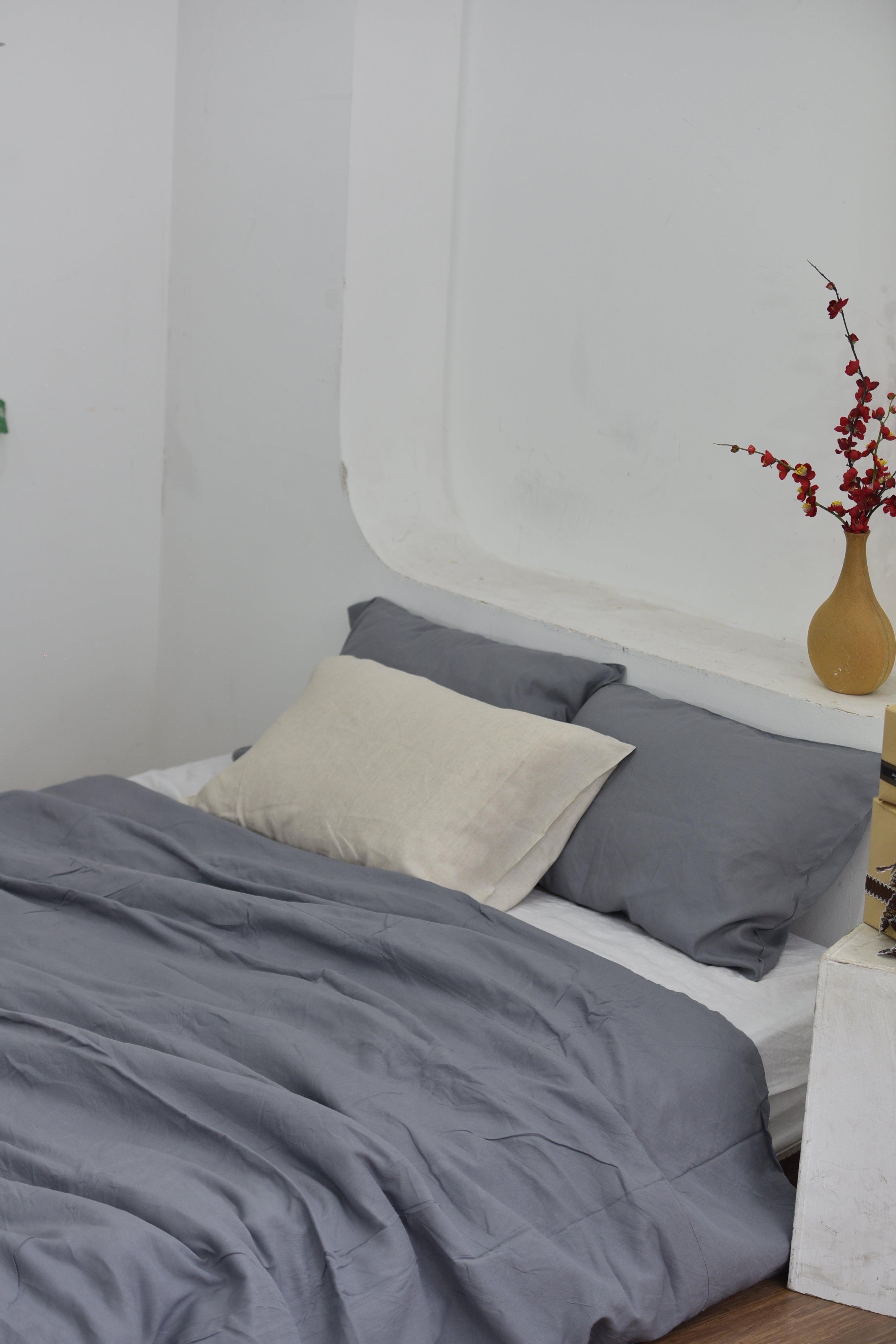 Denim Bamboo Linen Duvet Cover | 45% Linen 55% Bamboo Rayon