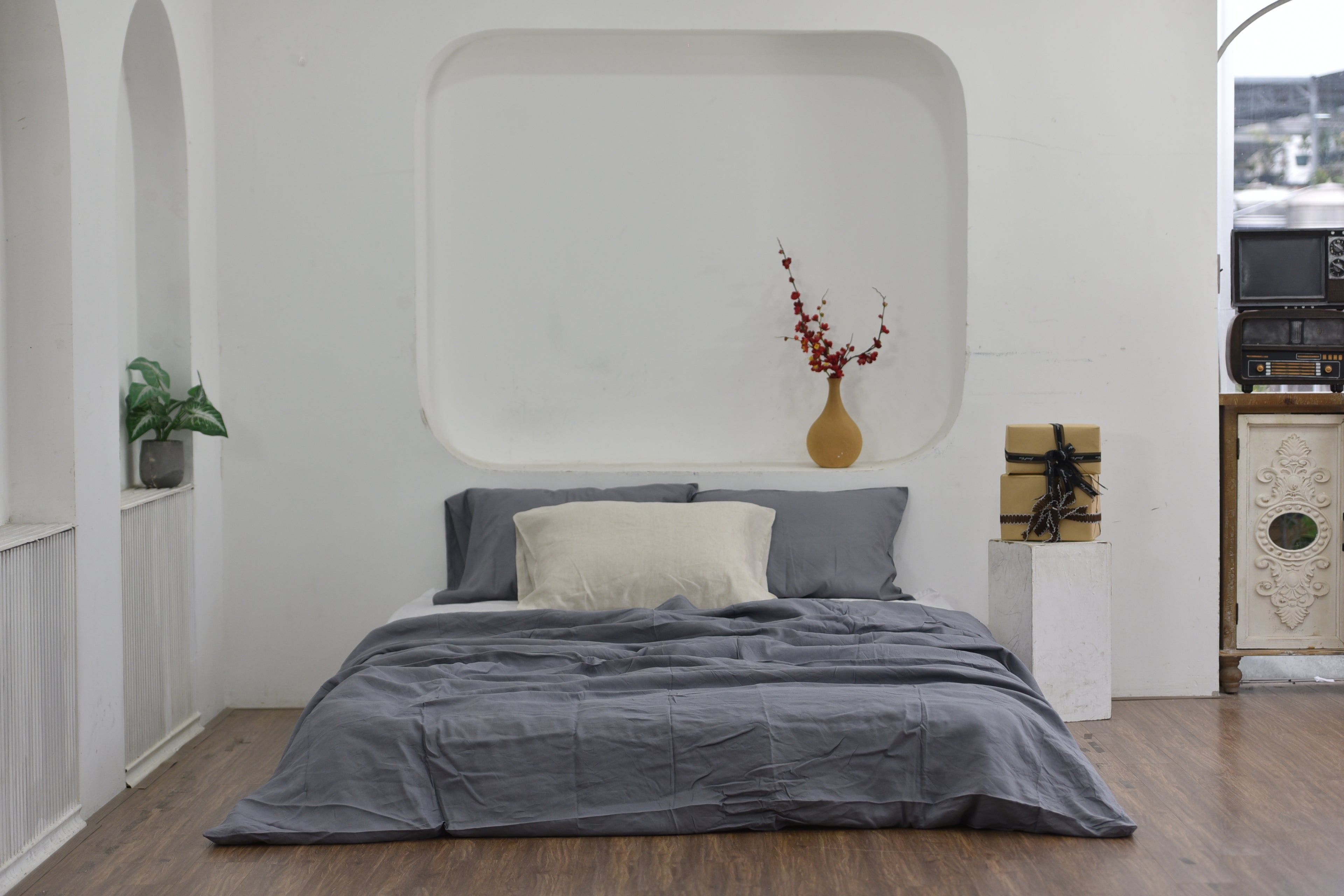Denim Bamboo Linen Duvet Cover | 45% Linen 55% Bamboo Rayon