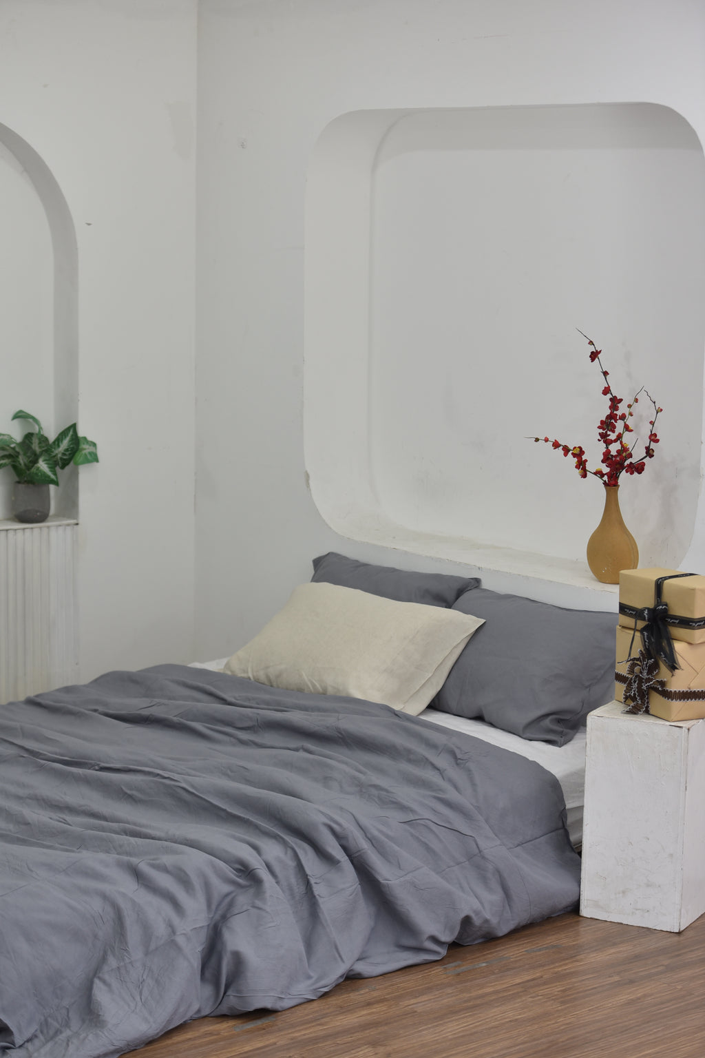 Denim Bamboo Linen Duvet Cover | 45% Linen 55% Bamboo Rayon