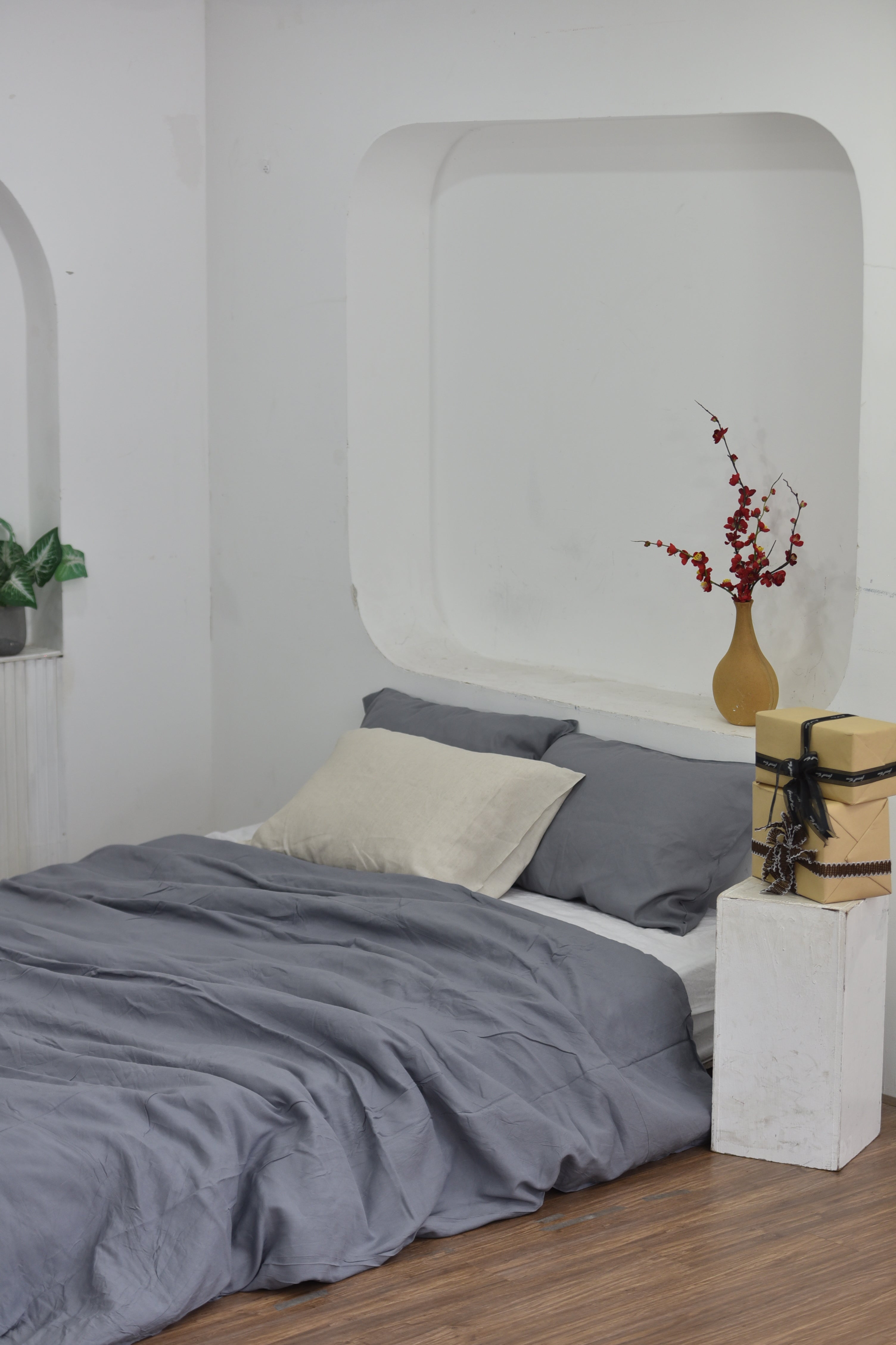 Denim Bamboo Linen Duvet Cover | 45% Linen 55% Bamboo Rayon