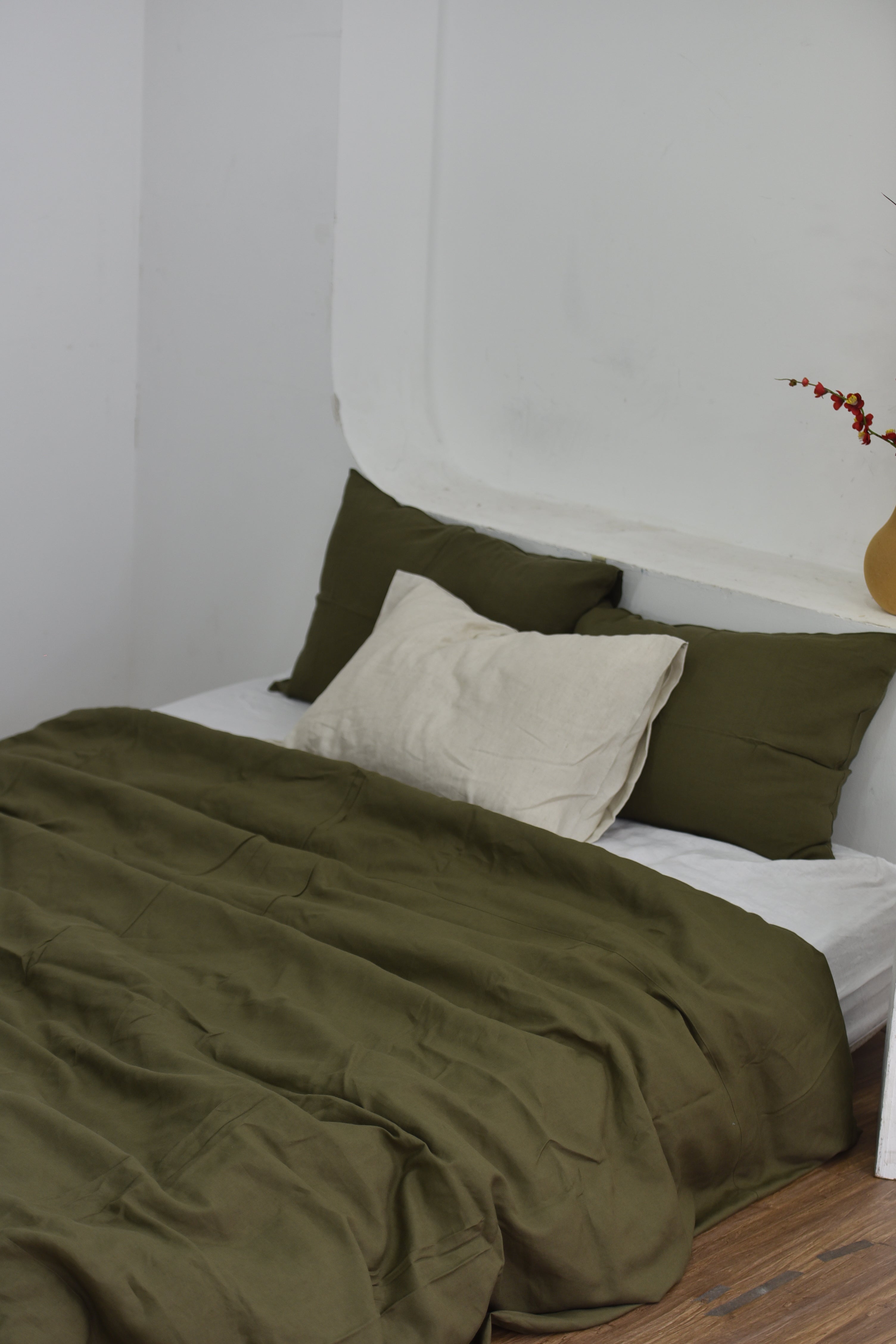 Bamboo Linen Duvet Cover - Juniper | 45% Linen 55% Bamboo Rayon