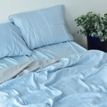 Pale Bamboo Linen Duvet Cover Set – 4-Piece | 45% Linen 55% Bamboo Rayon