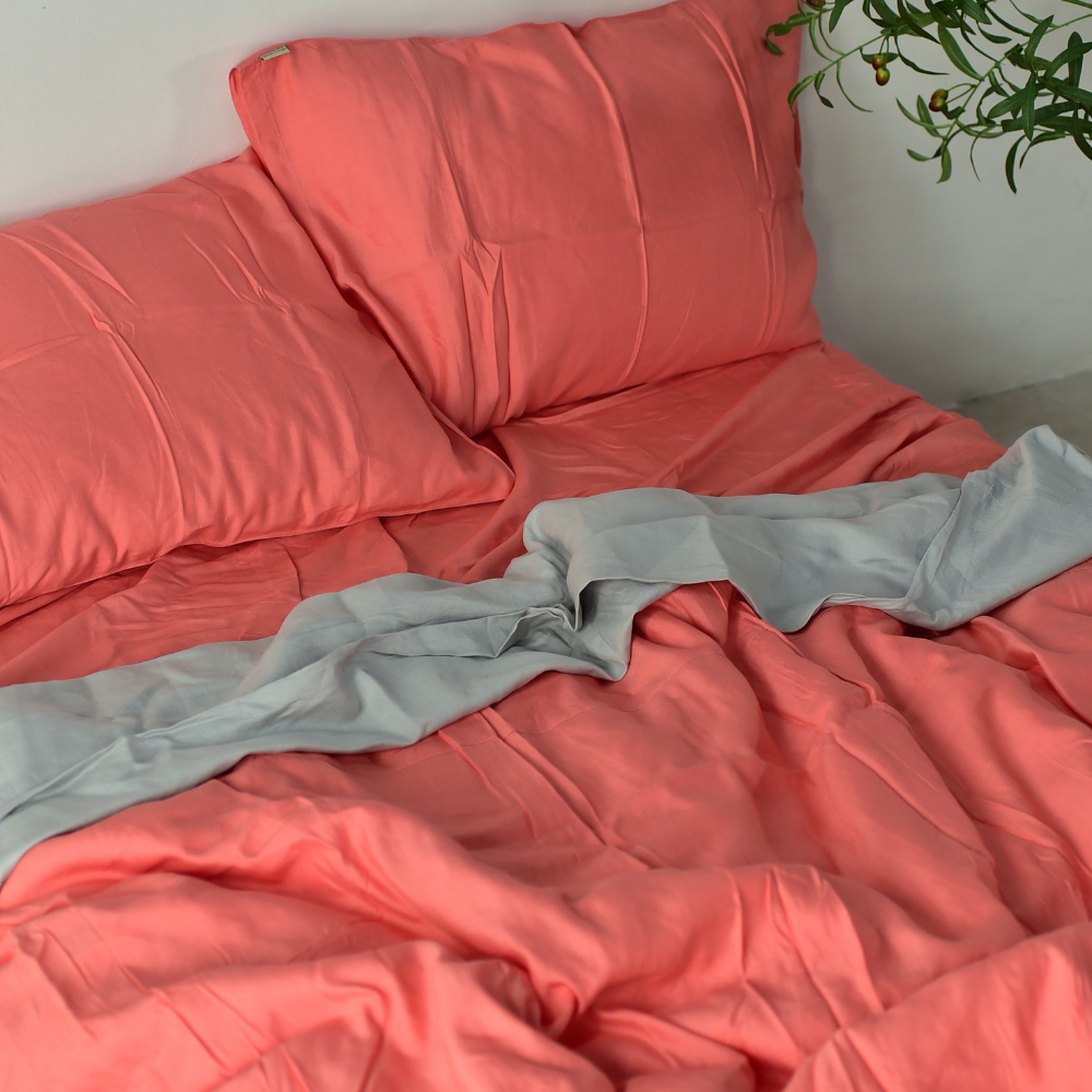 Raspberry Bamboo Linen Pillowcases